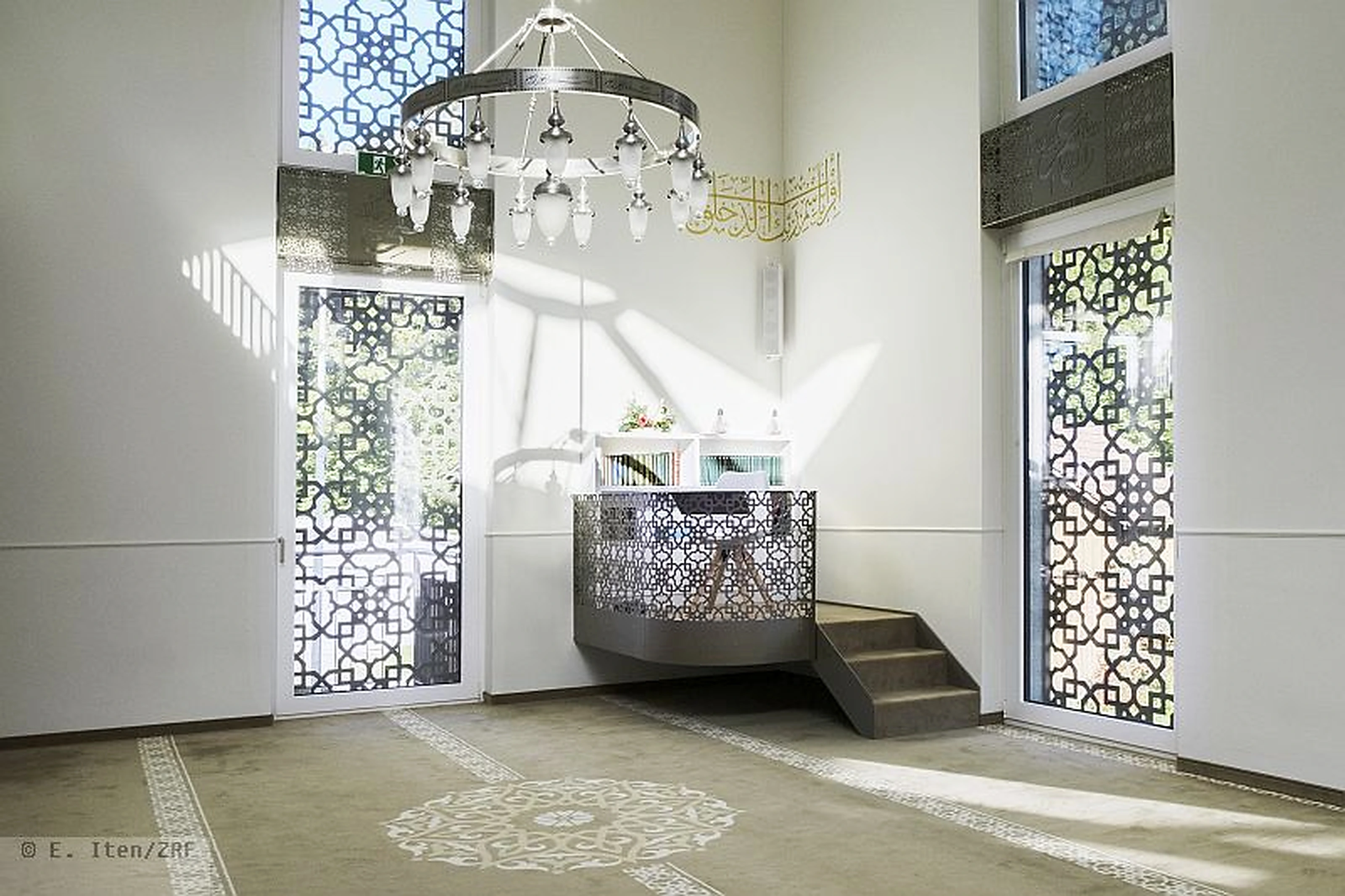 Innenraum der Moschee in Netstal